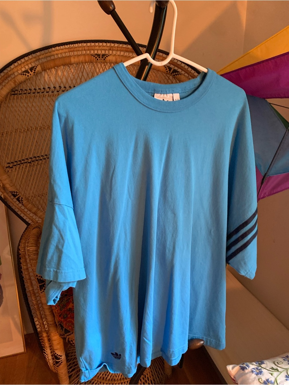 Adidas Blue Short-Sleeve Men's T-Shirt